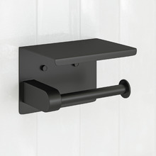 Elle Matte Black Stainless Steel Toilet Roll Holder