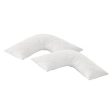 Raleigh Hypoallergenic Quilted V-Shaped Cotton Pillow Protectors (Set of 2)