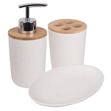 3 Piece Toothbrush Holder, Soap Pump & Dish Set