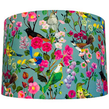 Green Birds Bloom Cotton Lamp Shade