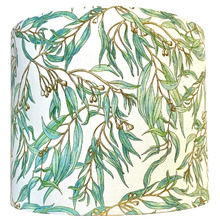 Leaf Eucalyptus White & Green Cotton Lamp Shade