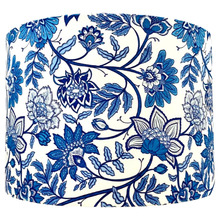 Hamptons Blue & White Cotton Lamp Shade