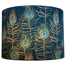 Peacock Feathers Cotton Lamp Shade