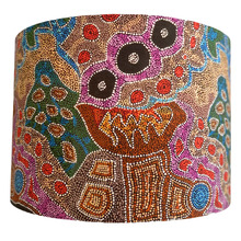 Desert Fringe Rush Aboriginal Cotton Lamp Shade