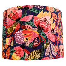 Wild Protea Purple Background Cotton Lamp Shade