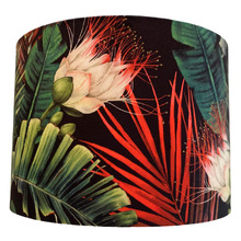 Floral Black Velvet Lamp Shade