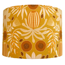 Mustard Banksia & Wattle Canvas Lamp Shade