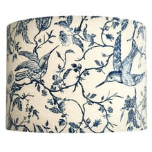 Hummingbird Chinoiserie Cotton Lamp Shade