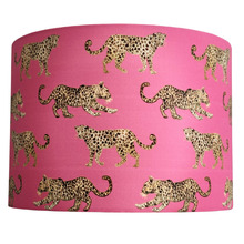 Leopard Pink Cotton Lamp Shade