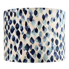 Aquarela Dots Blue & White Cotton Lamp Shade