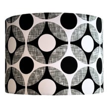 Retro Black & White Cotton Lamp Shade