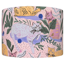 Cool Cats Cotton Lamp Shade