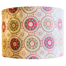 Bush Berry Aboriginal Multi-Colour Cotton Lamp Shade