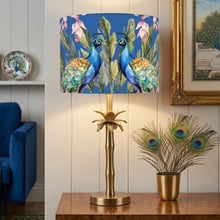 Palma Metal Peacocks Table Lamp