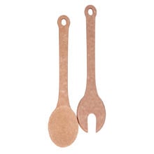 2 Piece Wood Pulp Salad Serving Set