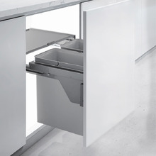 56L Twin Slide Out Concealed Waste Bin