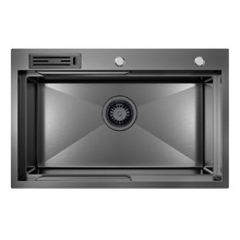 Belle Luxe 750mm Single Stainless Steel Kitchen Sink & Accessories Package