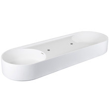 Lune 1200mm Oval Solid Surface Double Basin