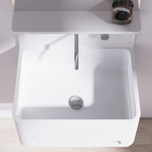 Vision 550mm Wall Hung Basin with Towel Rail & Shelf
