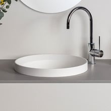 Pere 380mm Matte White Semi-Inset Basin