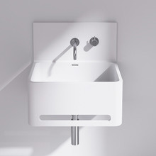 Vision 550mm Wall Hung Basin with Towel Rail & Splashback