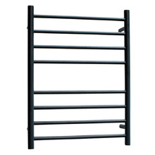 Non-Heated 530 x 700mm Matte Black Round Towel Rail
