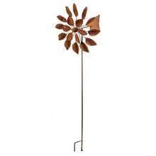 Rust Petal Power Wind Spinner