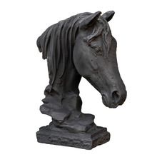44cm Black Horse Garden Statue
