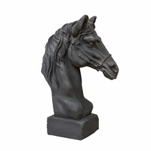 43cm Black Horse Garden Statue