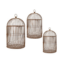 3 Piece Keira Birdcage Steel Hanging Planter Set