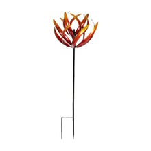 Maiah Lotus Flame Steel Wind Spinner