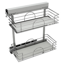 2 Tier Steel Pull-Out Kitchen Storage