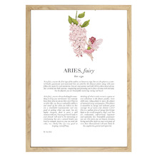 Pink Zodiac Aries Child Printed Wall Art