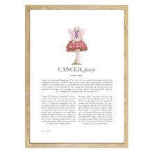 Pink Zodiac Cancer Child Printed Wall Art