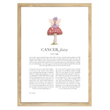 Purple Zodiac Cancer Child Printed Wall Art