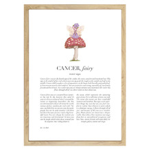 Purple Zodiac Cancer Child Printed Wall Art