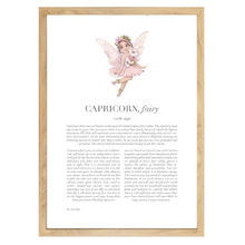 Pink Zodiac Capricorn Child Printed Wall Art