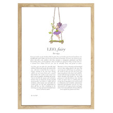 Purple Zodiac Leo Child Printed Wall Art