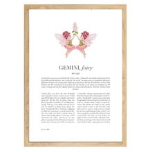Pink Zodiac Gemini Child Printed Wall Art