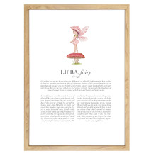 Pink Zodiac Libra Child Printed Wall Art
