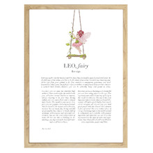 Pink Zodiac Leo Child Printed Wall Art