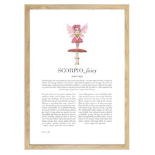 Pink Zodiac Scorpio Child Printed Wall Art