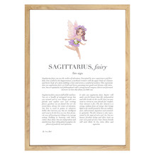 Purple Zodiac Sagittarius Child Printed Wall Art