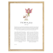 Pink Zodiac Taurus Child Printed Wall Art