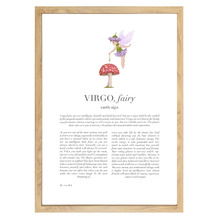 Purple Zodiac Virgo Child Printed Wall Art