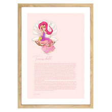 Zodiac Taurus Child Mermaid Printed Wall Art
