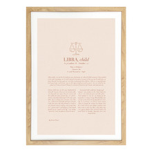 Blush Zodiac Libra Child Printed Wall Art