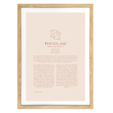 Blush Zodiac Pisces Child Printed Wall Art