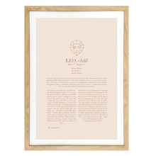 Blush Zodiac Leo Child Printed Wall Art
