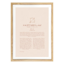 Blush Zodiac Sagittarius Child Printed Wall Art